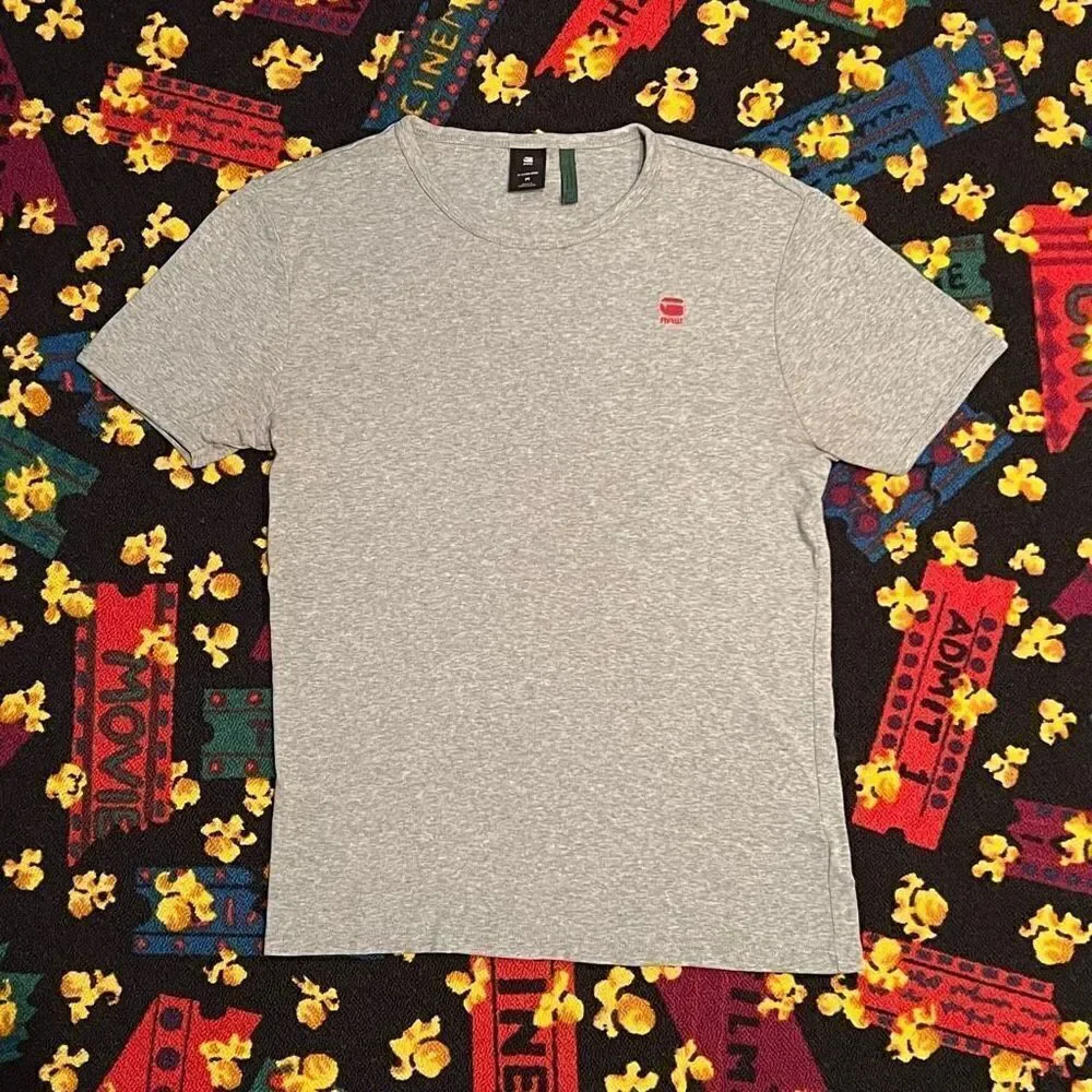 Mens G-STAR Raw Gray Organic Cotton Tee Shirt / Size M - Picture 1 of 4